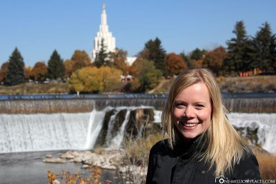 The waterfalls in Idaho Falls