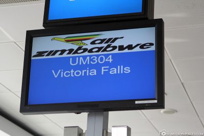Our flight to Victoria Falls