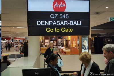 Unser Flug von Perth nach Bali